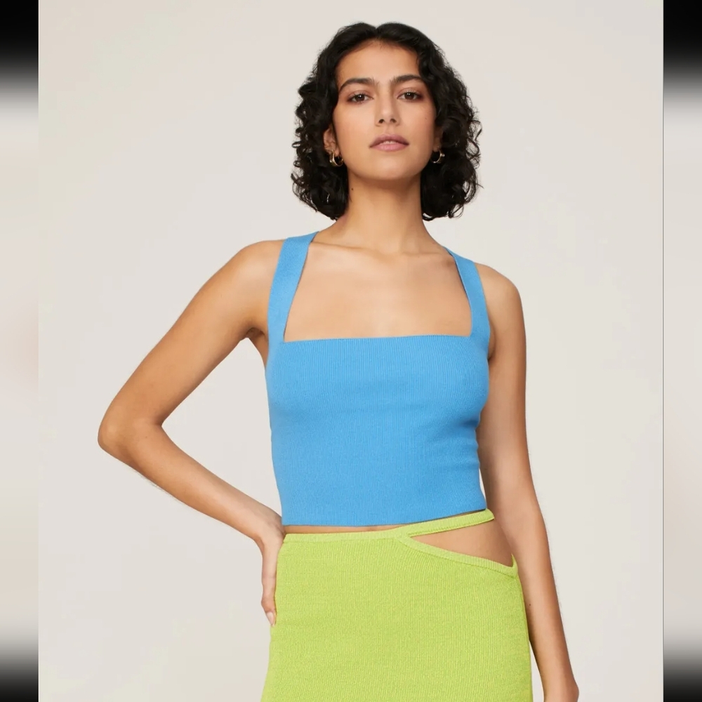 Louna Blue Tie Back Top Size S